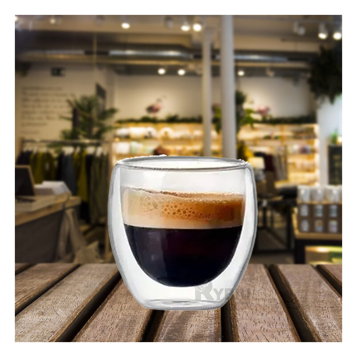 Taza Espresso Doble Capa 100 ML en Transparente