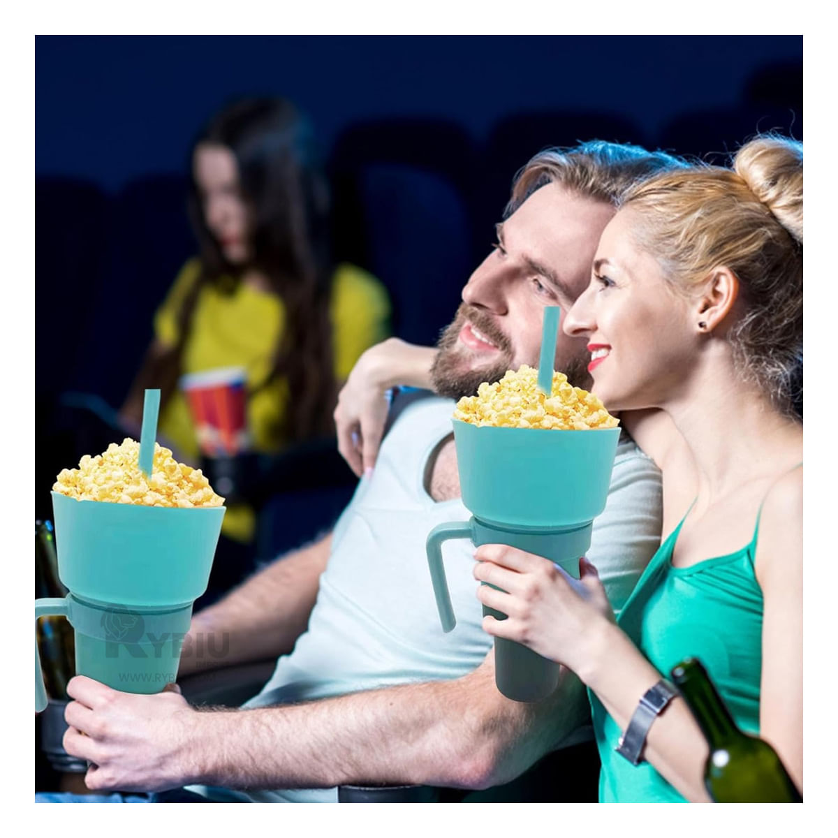 Vaso de Golosinas y Bebida Verde Agua Y+Agendita