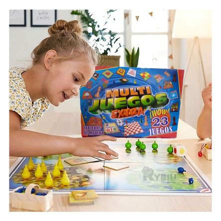 Juego de Mesa Funcional Familiar con 23 Juegos Multicolor