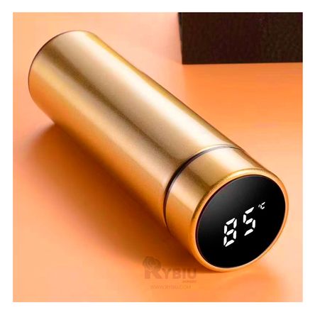 Termo Resistente Digital de Tono Dorado Y+Papel de Regalo