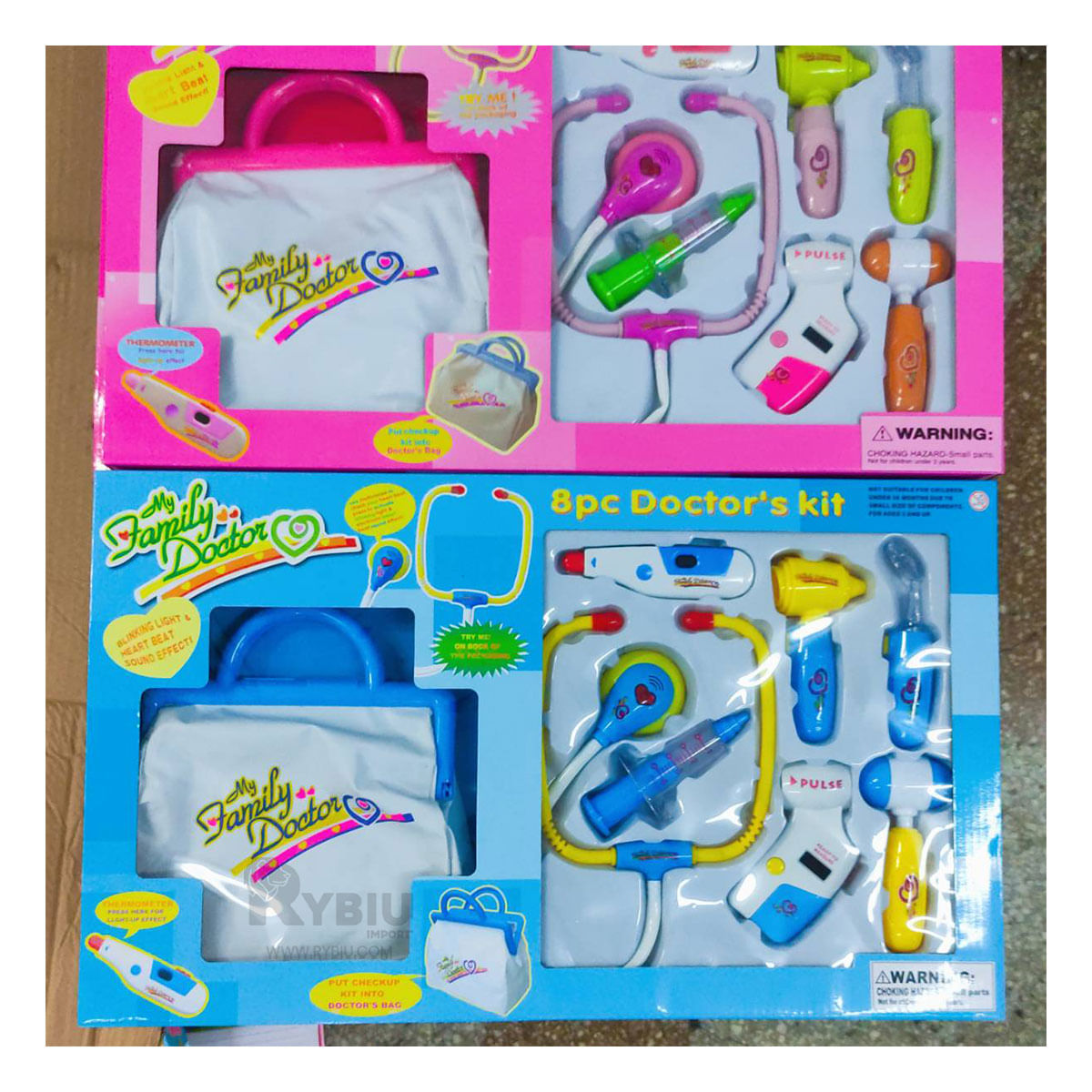 Set de Juguete de Hospital de Tono Azul Y+Stickers