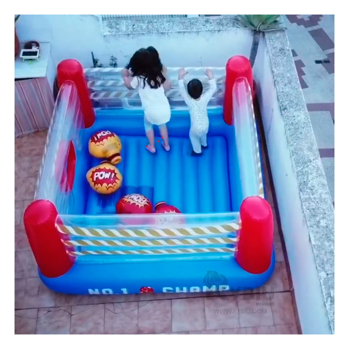 Saltarín de Fácil Armado de Color Azul Y+Stickers