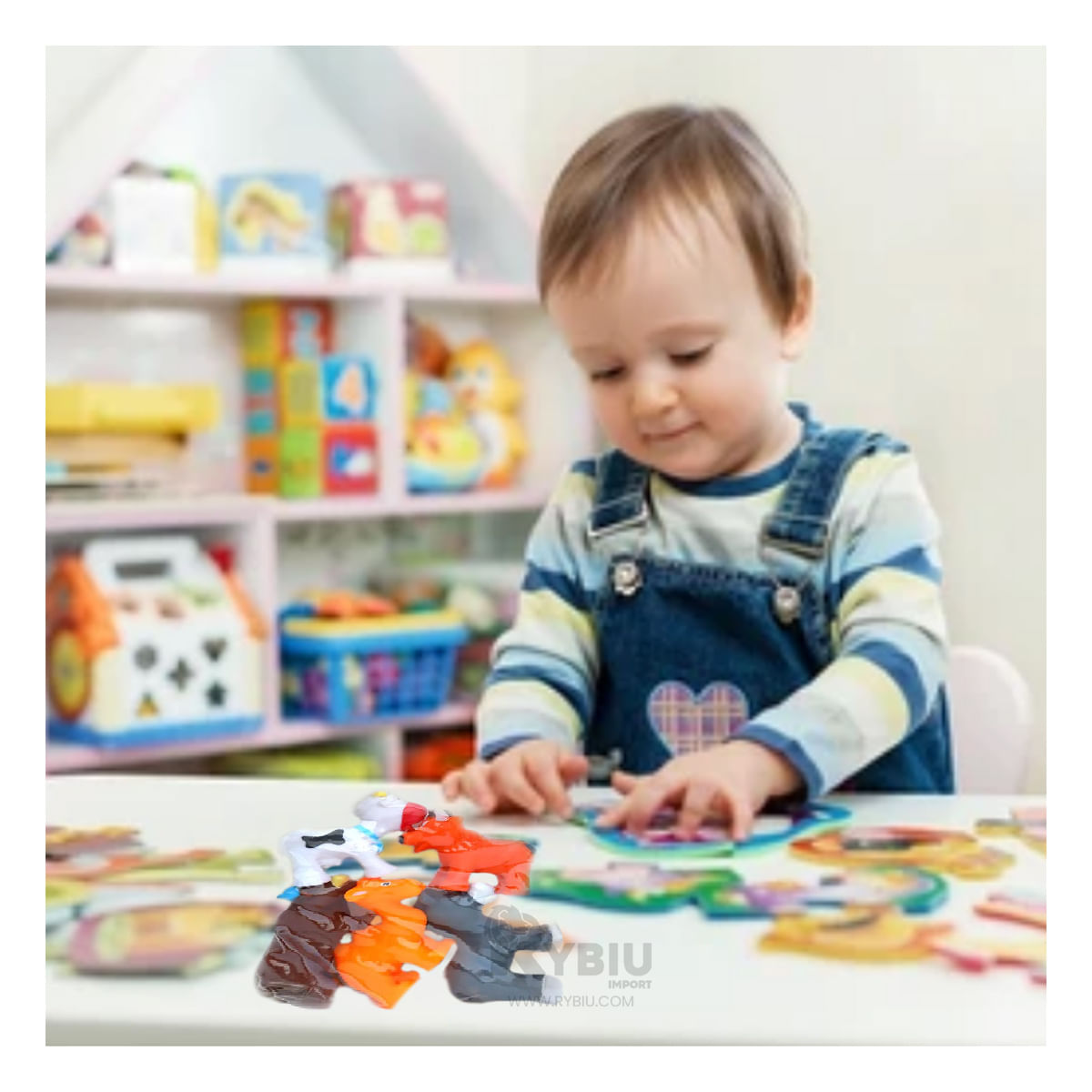 Set de Juguetes de Animales Chillones 5 Unidades Multicolor