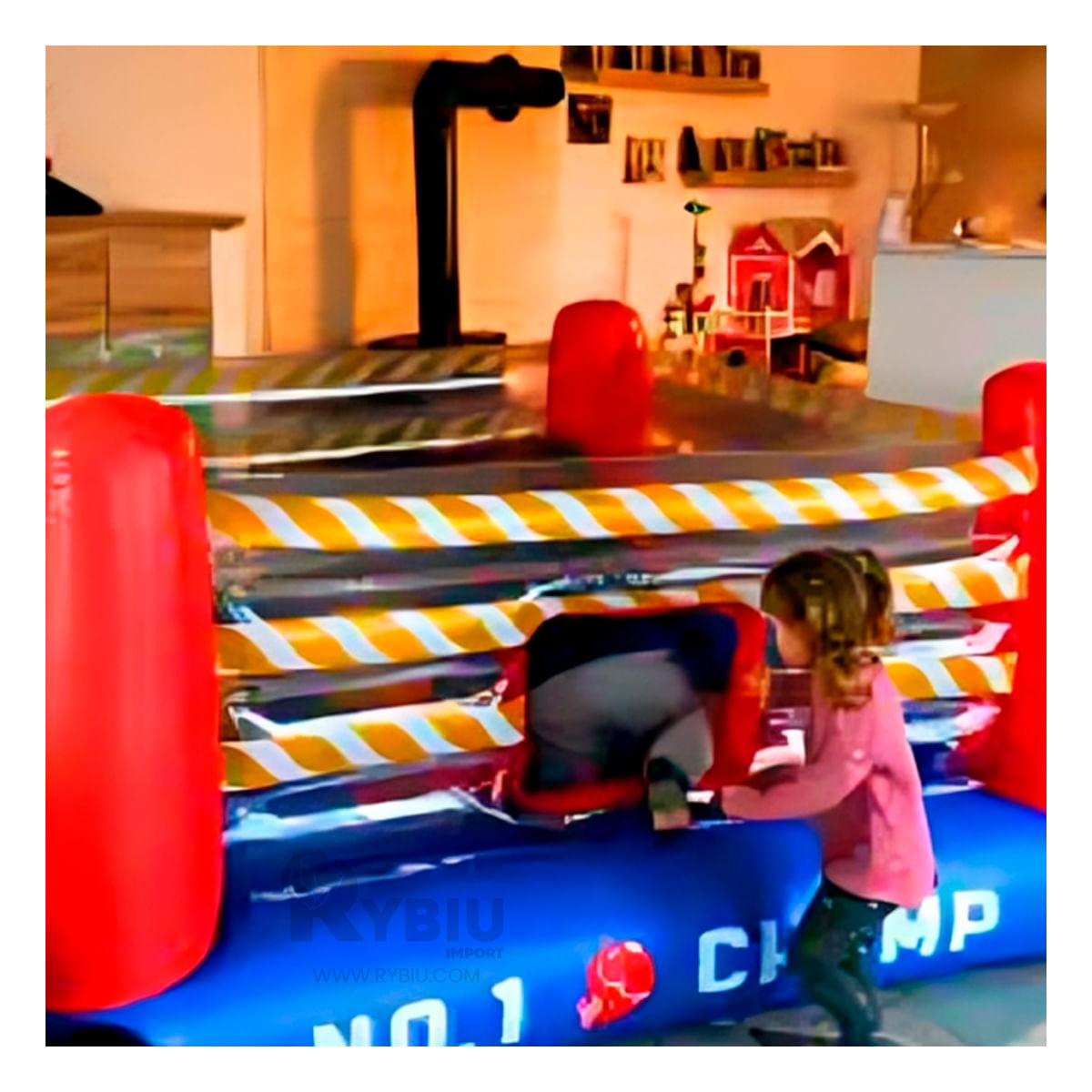 Saltarin Comodo Divertido de Color Azul Y+Papel de Regalo