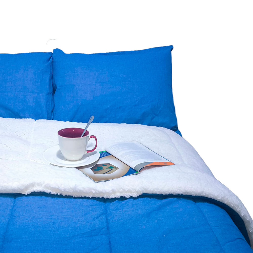 Edredón Peru Pima Algodón Jean Denin con Carnero Premium King Interiotex 144 hilos