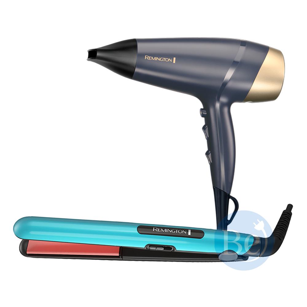 Combo Remington Alisadora Ceramic Colors S1520 y Secador D5805 Sapphire Luxe