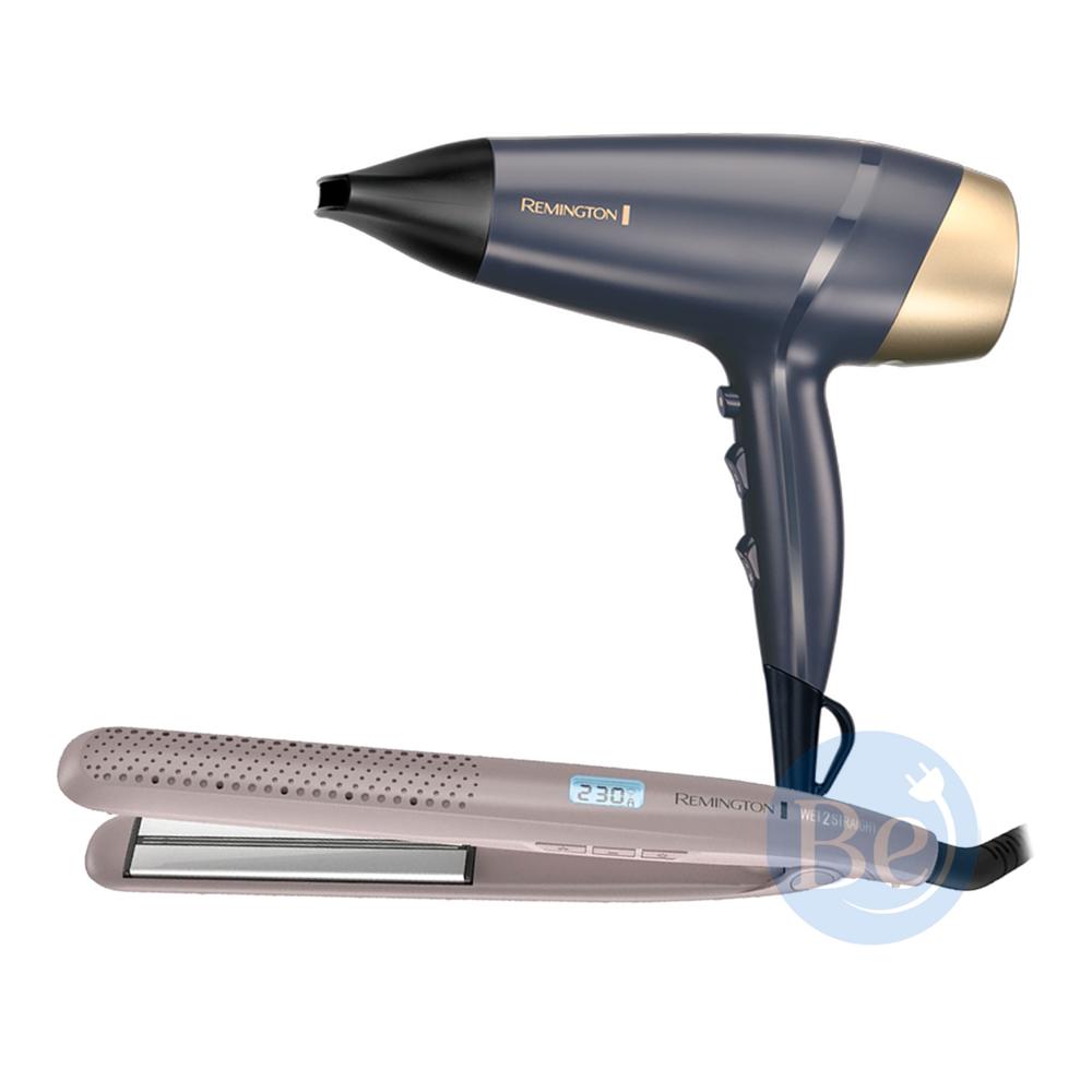 Combo Remington Alisadora Wet2Straight S27A y Secador D5805 Sapphire Luxe Combo Remington Alisadora Wet2Straight S27A y Secador D5805 Sapphire Luxe