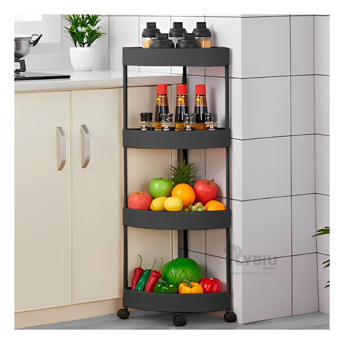 Estante Portatil para Espacios Estrechos Negro Y+Agendita