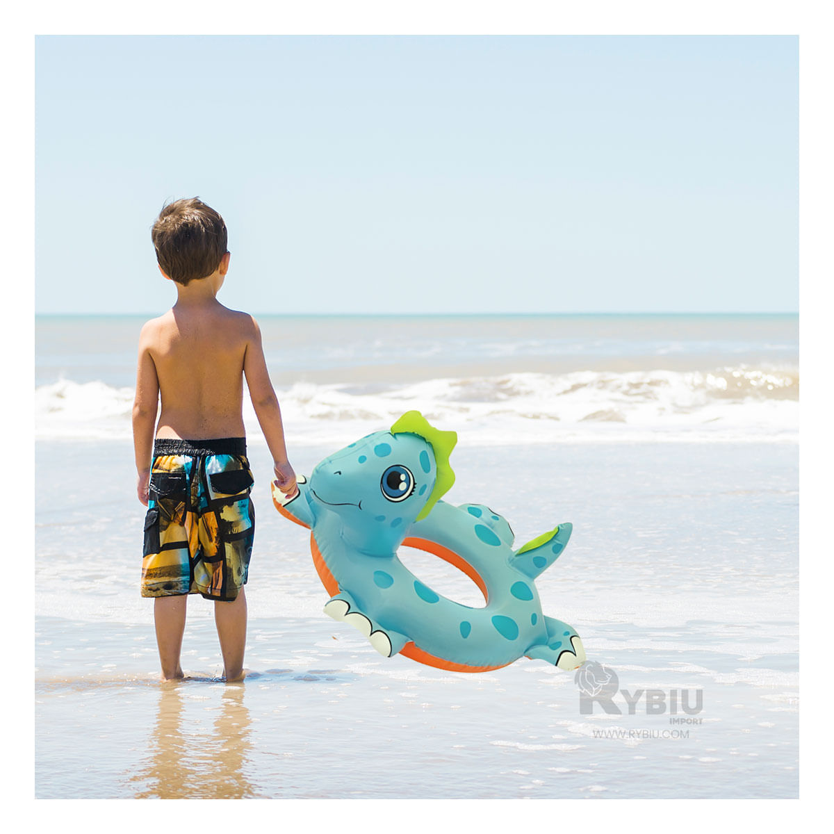 Flotador Adaptable para Nadar Celeste Y+Papel de Regalo