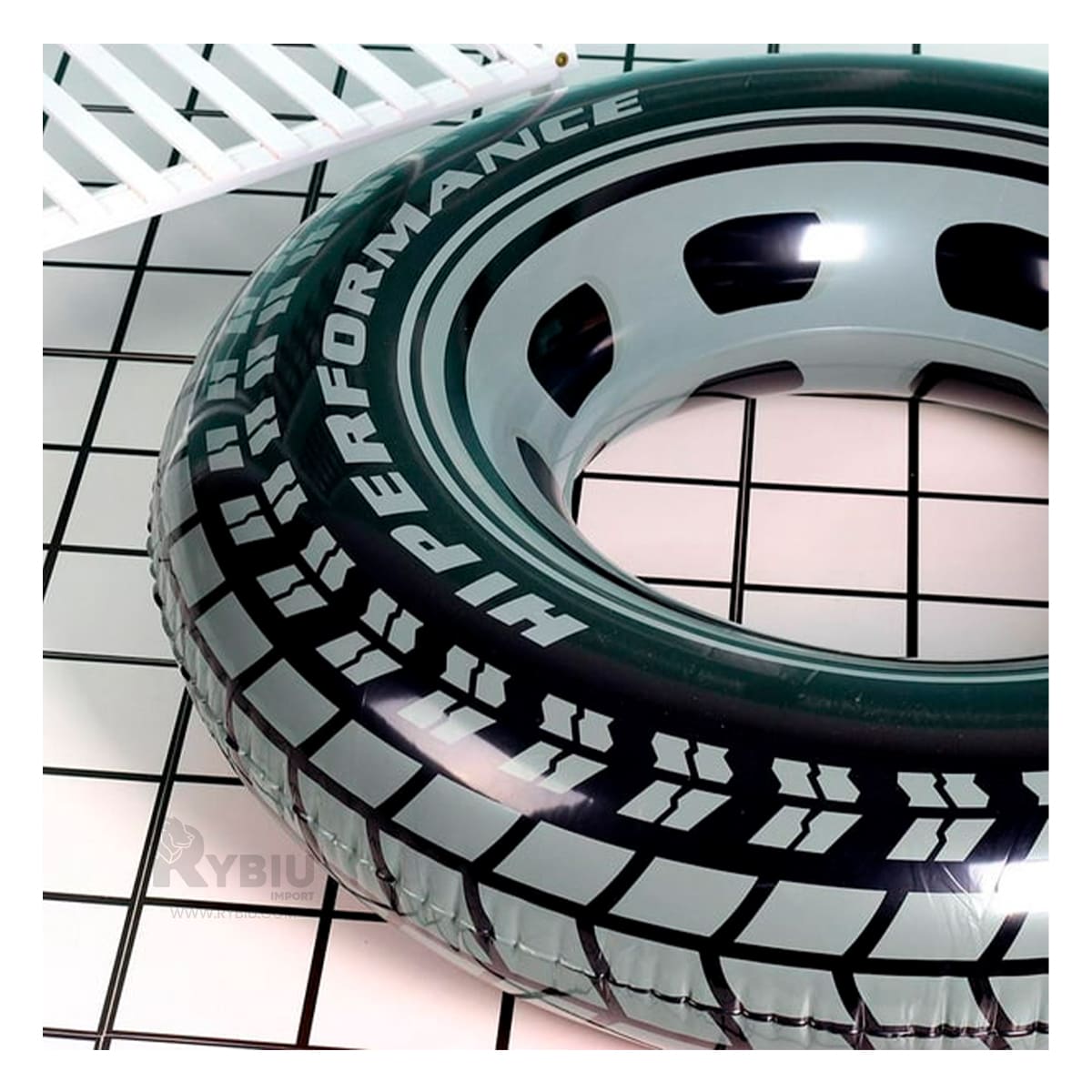 Flotador Acuático Moderno de Color Negro Y+Stickers