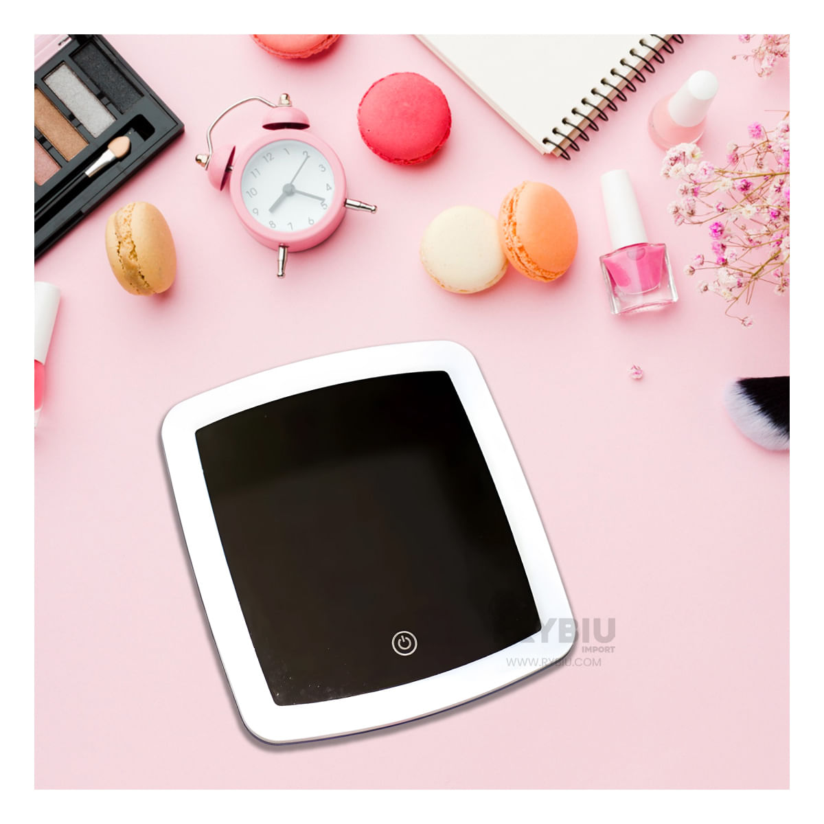 Espejo para Maquillaje en Color Blanco Y+Agendita
