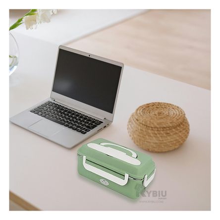 Lonchera Termica Electrica de Color Verde Y+Papel de Regalo