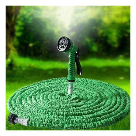Manguera con Pistola de Riego Ampliable en Verde Y+Stickers