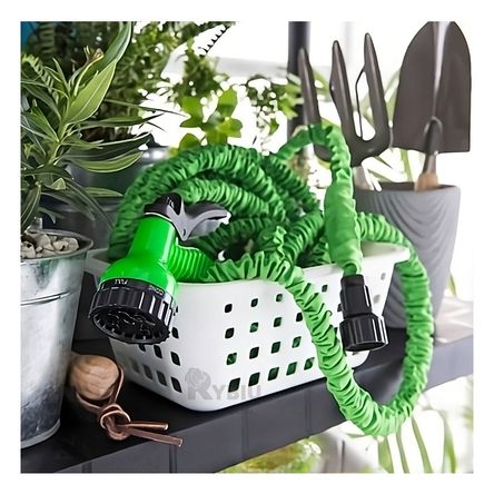 Manguera Flexible de Riego de 45 Metros en Color Verde