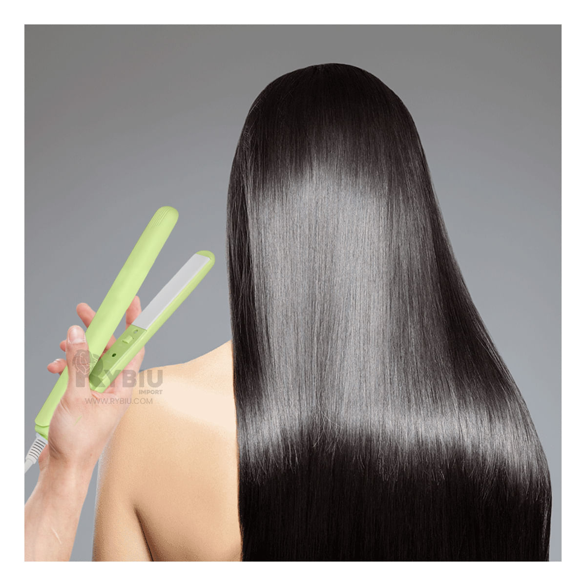 Mini Plancha de Cabello para Damas de Color Verde