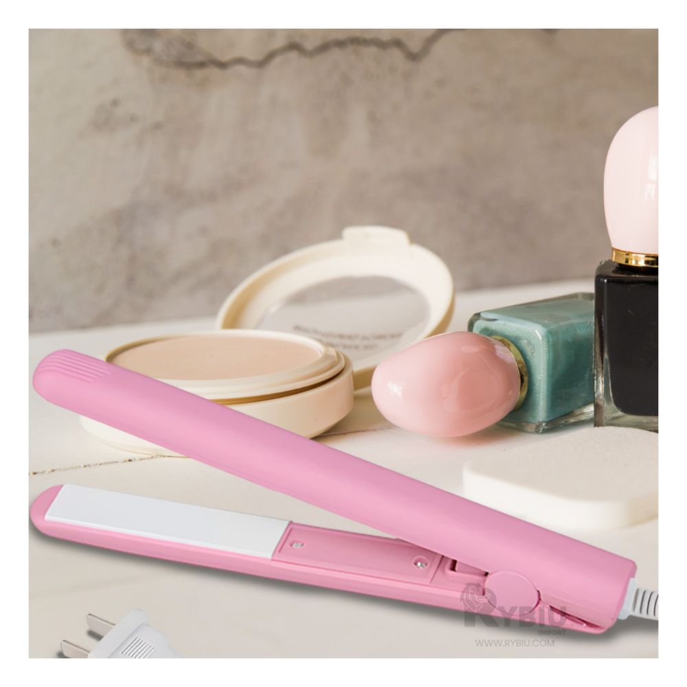 Mini Plancha de Cabello para Damas de Color Rosado Mini Plancha de Cabello para Damas de Color Rosado