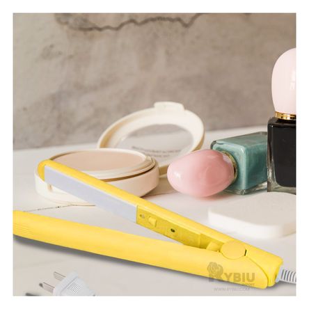 Mini Plancha para el Cabello en Color Amarillo