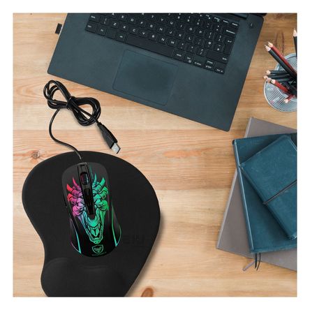 Mouse Elegante Inalambrico en Color Negro Y+Stickers Mouse Elegante Inalambrico en Color Negro Y+Stickers