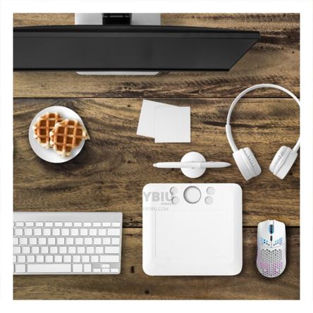 Mouse Moderno con Luces para Competencias Blanco Y+Stickers Mouse Moderno con Luces para Competencias Blanco Y+Stickers