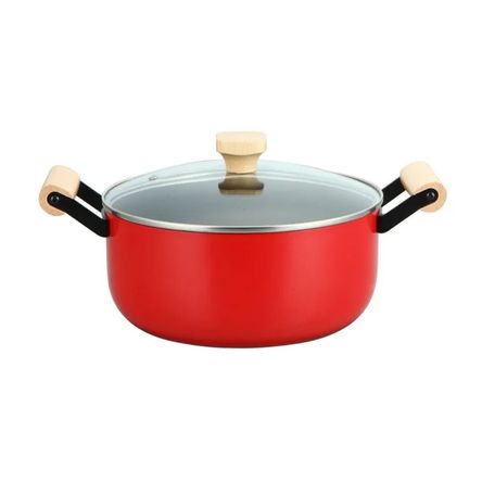 Olla Antiadherente Raspberry N°22 Tapa Vidrio Olla Antiadherente Raspberry N°22 Tapa Vidrio