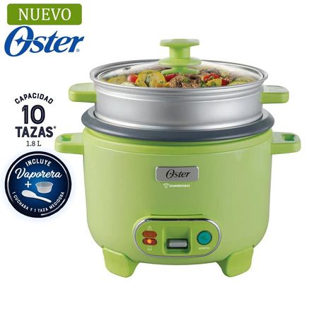 Olla Arrocera Oster 1.8L 3 en 1 Función de Sofrito Vaporera Verde