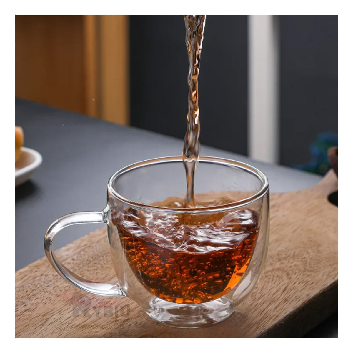 Taza de Vidrio con Asa para 250 ML en Transparente