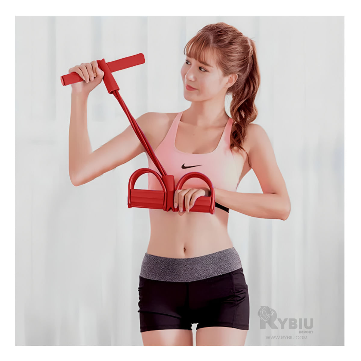 Liga Resistente para Piernas Rojo Y+Papel de Regalo