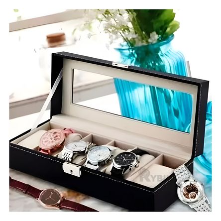 Organizador Porta Reloj en Color Negro Y+Papel de Regalo Organizador Porta Reloj en Color Negro Y+Papel de Regalo