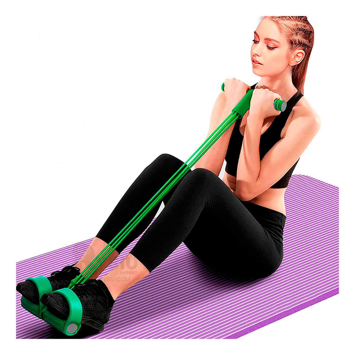 Liga Elastica de Resistencia Abdominal Pull Reducer Verde