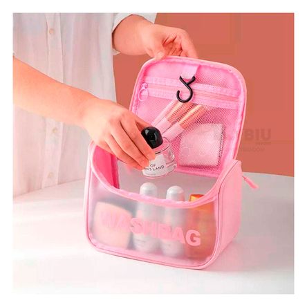 Neceser Organizador de Maquillaje de Mujer Rosado