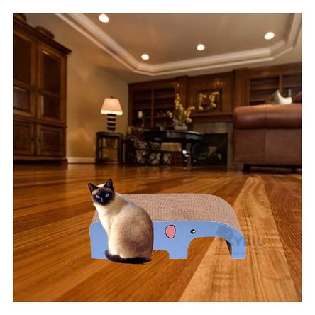 Rascador para Felinos de Carton Color Marron Y+Stickers Rascador para Felinos de Carton Color Marron Y+Stickers