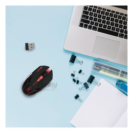 Mouse Recargable con Desplazamiento Scroll Negro Y+Agendita Mouse Recargable con Desplazamiento Scroll Negro Y+Agendita