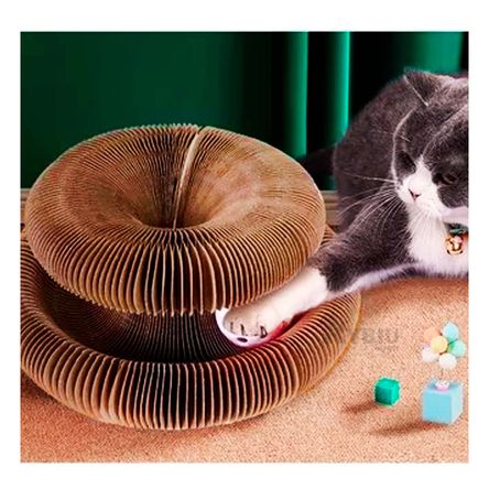 Rascador de Gato con Pelota y Catnip de Un Piso Marron Rascador de Gato con Pelota y Catnip de Un Piso Marron