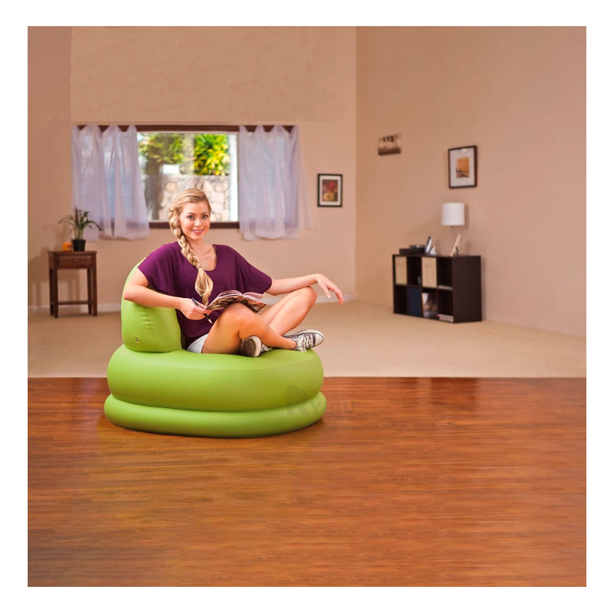 Sofa Ergonomico y Portatil de Color Verde Y+Agendita