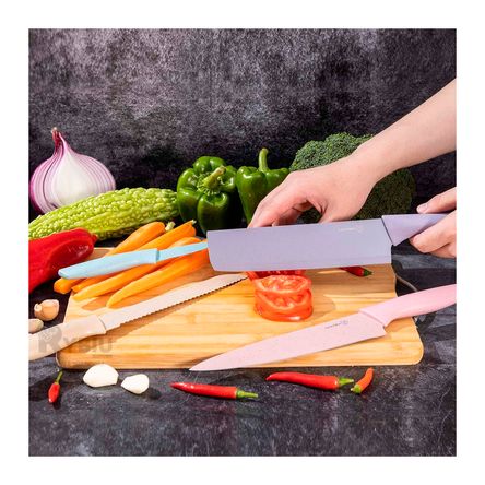 Set de Cuchillos de 6 Piezas de Calidad Multicolor Set de Cuchillos de 6 Piezas de Calidad Multicolor