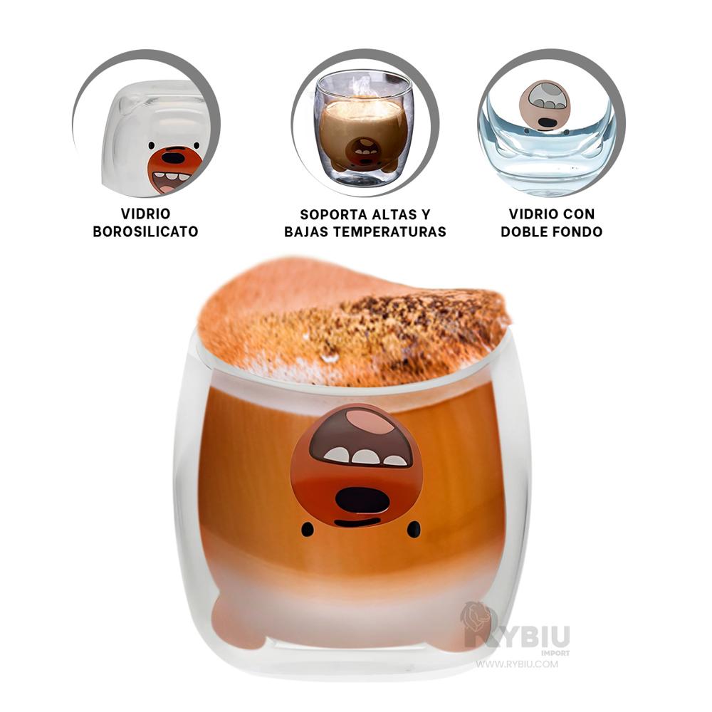 Taza Practica y Apta Color Transparente Y+Ligas de Regalo