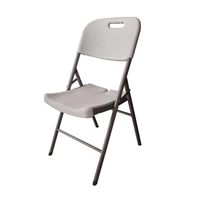 Silla Plegable GB-ZD108B Plástico Blanca Orange