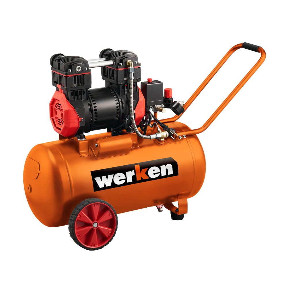 Compresora de aire silencioso 1Hp 50 litros Werken Compresora de aire silencioso 1Hp 50 litros Werken