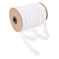 Elastico Poliester Textil Blanco de 2cm 20mm 12 Ligas Rollo con 150 Metros