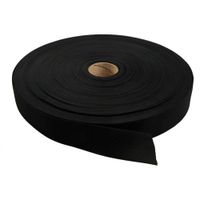 Cinta Elastica para Costura Elastico Poliester Negro de 5cm 50mm por 45 Metros
