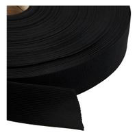 Cinta Elastica para Costura Elastico Poliester Negro 4cm 40mm por 45 Metros