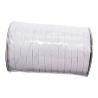 Resorte Elástico Poliester Rollo 15 Mm 10 Ligas 150 Metros Color Blanco