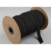 Elastico Poliester Textil Negro de 2cm 20mm 12 Ligas Rollo con 150 Metros