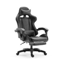 Silla Gamer Model S Color Negro con Reposapiés