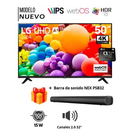TELEVISOR 50 LG 50UT7300PSA SMART TV LED 4K UHD + Soundbar Nex PSB3
