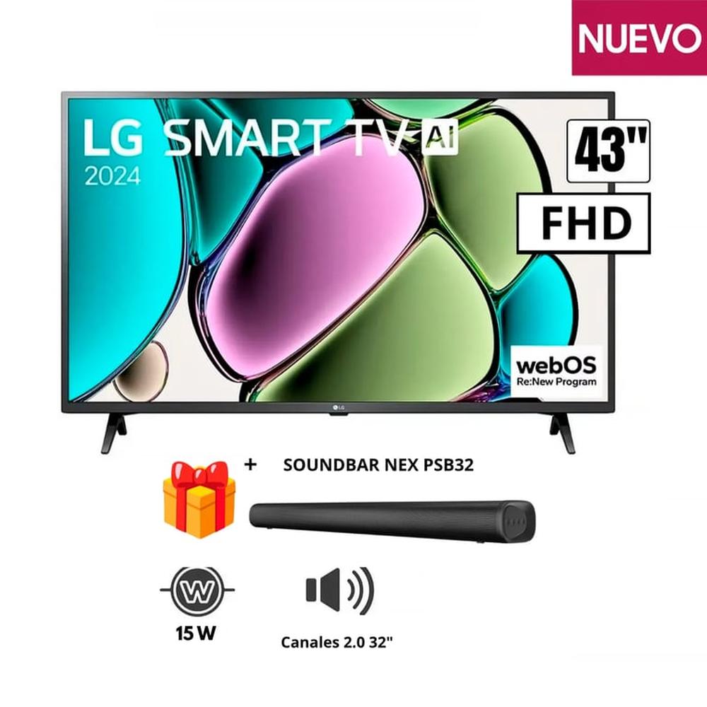 TV LG 43 43LR6000PSA FHD SMART TV + Soundbar Nex PSB3