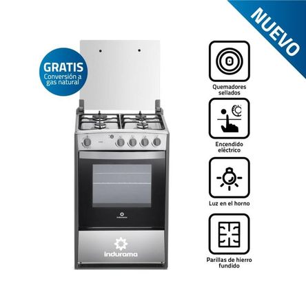 COCINA INDURAMA VIENA GRIS 4 HORNILLAS COCINA INDURAMA VIENA GRIS 4 HORNILLAS