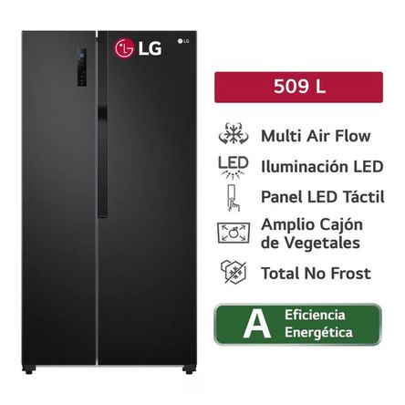 REFRIGERADORA GS51MPD LG 509 L MULTI AIR FLOW SIDE BY SIDE NEGRO REFRIGERADORA GS51MPD LG 509 L MULTI AIR FLOW SIDE BY SIDE NEGRO