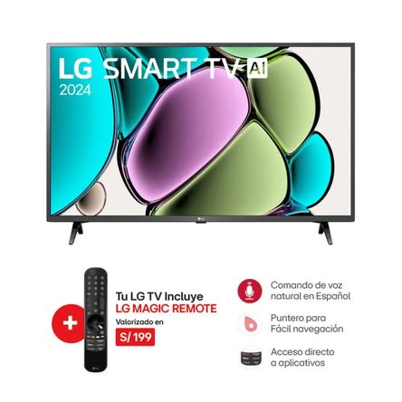 TELEVISOR LG 43' 43LR6000PSA FHD SMART TV WEBOS + CONTROL MAGIC 2024 TELEVISOR LG 43' 43LR6000PSA FHD SMART TV WEBOS + CONTROL MAGIC 2024
