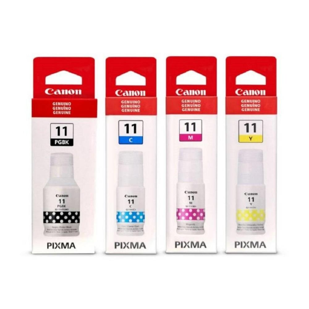 Pack de Tinta de Impresión Canon GI-11 Negro, Cian, Magenta, Amarillo
